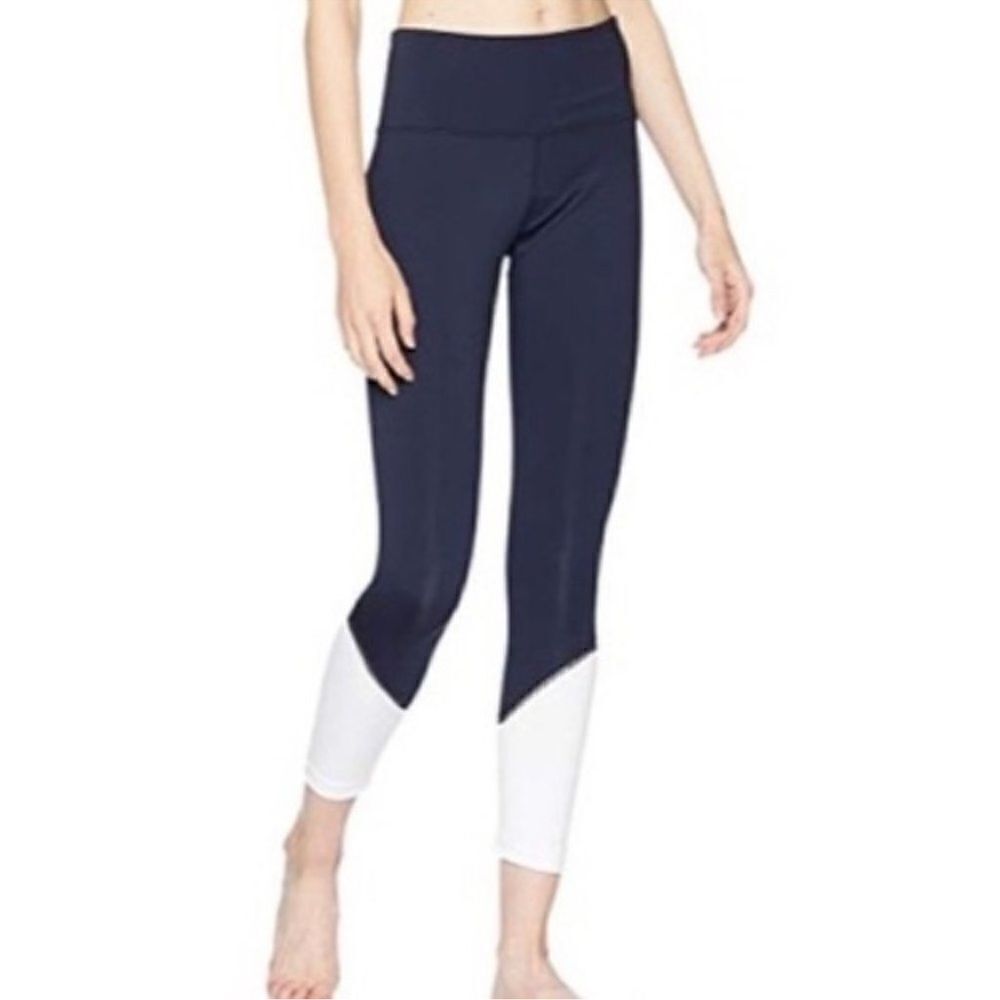 Kate Spade Workout Gym Yoga Navy Blue White Leggings ♠️ S